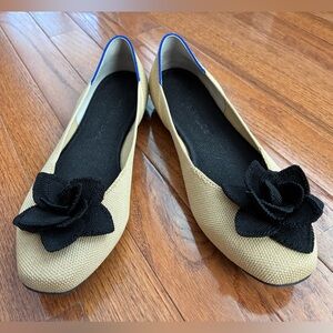Rothy’s Beige and Black Women's Flats